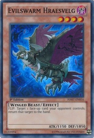 EVILSWARM HRAESVELG HA07-EN016 1st EDITION 2013 SERIES SUPER RARE YTCG
