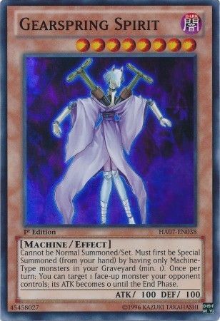 Gearspring Spirit HA07 EN038 Super Rare 1st Edition Hidden Arsenal 7 Knight of Stars 1st Edition Singles Gearspring Spirit HA07 EN038 Super Rare 1st Edition Hidden Arsenal 7 Knight of Stars 1st Edition Singles