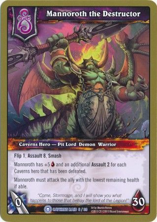 Mannoroth the Destructor Caverns Raid 6 39 Rare Oversize Card WoW Caverns of Time Raid Deck Singles Mannoroth the Destructor Caverns Raid 6 39 Rare Oversize Card WoW Caverns of Time Raid Deck Singles