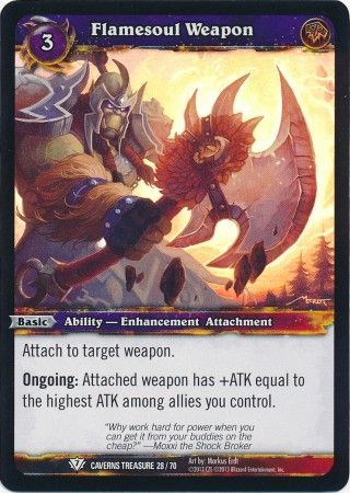 Flamesoul Weapon Caverns Treasure 28 70 Foil Common WoW Caverns of Time Treasure Pack Singles Flamesoul Weapon Caverns Treasure 28 70 Foil Common WoW Caverns of Time Treasure Pack Singles
