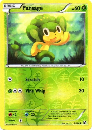 Pansage 7 114 Reverse Holo Promo Pokemon Promo Cards Pansage 7 114 Reverse Holo Promo Pokemon Promo Cards
