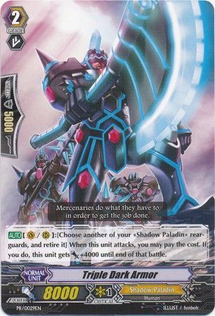 Triple Dark Armor PR 0029EN Tournament Participation Promo Cardfight Vanguard Promos Triple Dark Armor PR 0029EN Tournament Participation Promo Cardfight Vanguard Promos