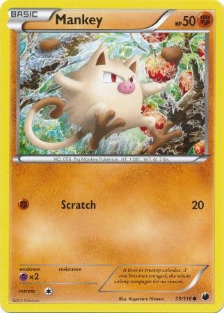 Mankey 59 116 Common Black White 9 Plasma Freeze Singles Mankey 59 116 Common Black White 9 Plasma Freeze Singles