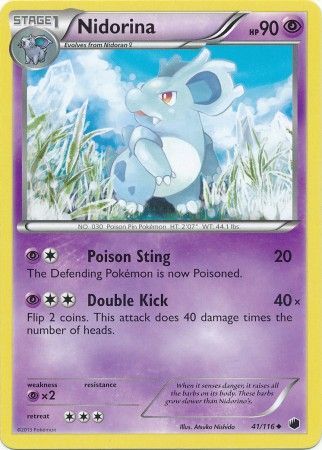 Nidorina 41 116 Uncommon Black White 9 Plasma Freeze Singles Nidorina 41 116 Uncommon Black White 9 Plasma Freeze Singles