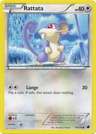 Rattata 87 116 Common Black White 9 Plasma Freeze Singles Rattata 87 116 Common Black White 9 Plasma Freeze Singles