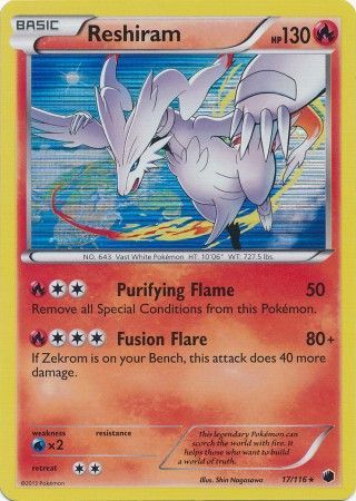  Pokemon - Reshiram (28/113) - Legendary Treasures