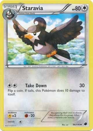 Staravia 96 116 Uncommon Black White 9 Plasma Freeze Singles Staravia 96 116 Uncommon Black White 9 Plasma Freeze Singles