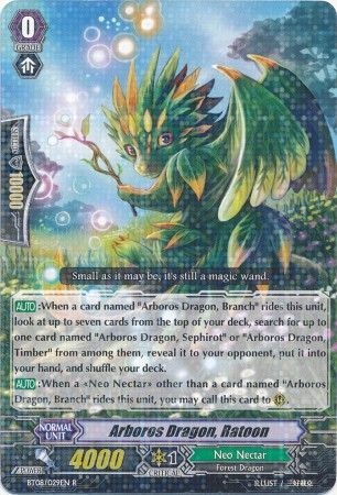 Arboros Dragon Ratoon BT08 029EN Rare R Arboros Dragon Ratoon BT08 029EN Rare R
