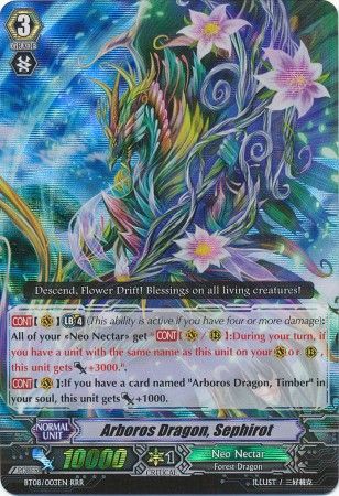 Arboros Dragon Sephirot BT08 003EN Triple Rare RRR Arboros Dragon Sephirot BT08 003EN Triple Rare RRR