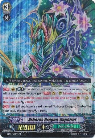 Arboros Dragon Sephirot BT08 S03EN Special Parallel SP Arboros Dragon Sephirot BT08 S03EN Special Parallel SP