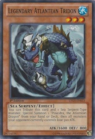 Legendary Atlantean Tridon LTGY EN033 Common 1st Edition Legendary Atlantean Tridon LTGY EN033 Common 1st Edition