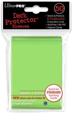 Ultra Pro Lime Green 50ct Standard Sized Sleeves UP84099 Sleeves Ultra Pro Lime Green 50ct Standard Sized Sleeves UP84099 Sleeves