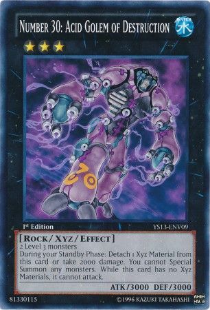 Number 30 Acid Golem of Destruction YS13 ENV09 Common 1st Edition Starter Deck Super Starter V for Victory YS13 Number 30 Acid Golem of Destruction YS13 ENV09 Common 1st Edition Starter Deck Super Starter V for Victory YS13