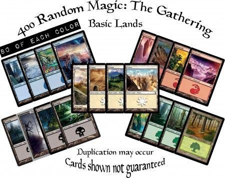 400 Basic Land Magic the Gathering Cards 80 of Each Color MTG Magic The Gathering Lots Bundles 400 Basic Land Magic the Gathering Cards 80 of Each Color MTG Magic The Gathering Lots Bundles