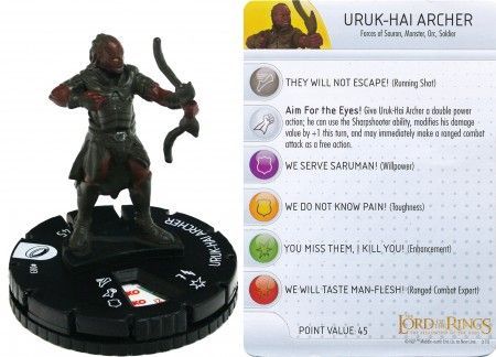First of the Uruk-hai #205 Lord of the Rings starter set HeroClix CAPTAIN LURTZ 