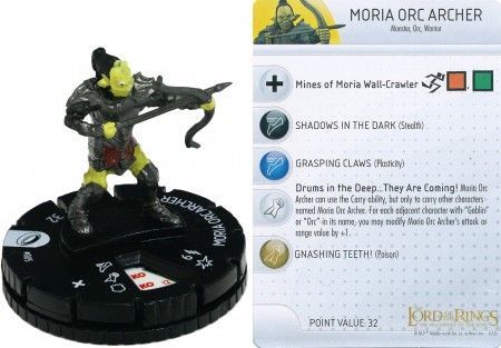 #005 Moria Orc Archer HeroClix Lord of the Rings The Fellowship of the Ring