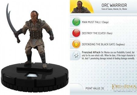 #005 Moria Orc Archer HeroClix Lord of the Rings The Fellowship of the Ring