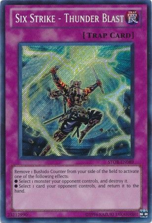 Six Strike Thunder Blast STOR EN089 Secret Rare Unlimited Storm of Ragnarok Unlimited Singles Six Strike Thunder Blast STOR EN089 Secret Rare Unlimited Storm of Ragnarok Unlimited Singles