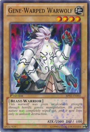 Gene Warped Warwolf BP02 EN002 Mosaic Rare 1st Edition Gene Warped Warwolf BP02 EN002 Mosaic Rare 1st Edition