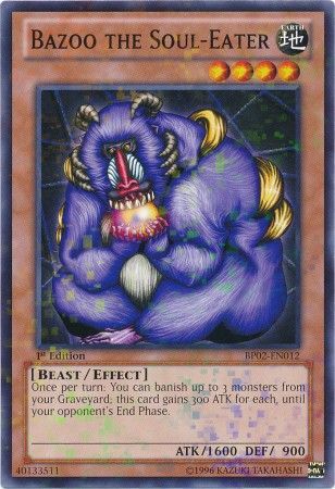 Bazoo the Soul Eater BP02 EN012 Mosaic Rare 1st Edition Bazoo the Soul Eater BP02 EN012 Mosaic Rare 1st Edition