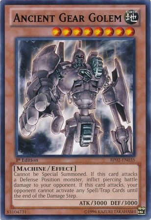 Ancient Gear Golem BP02 EN035 Rare 1st Edition Ancient Gear Golem BP02 EN035 Rare 1st Edition