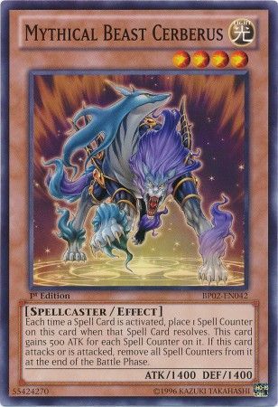 Mythical Beast Cerberus BP02 EN042 Common 1st Edition Battle Pack 2 War of the Giants 1st Edition Singles Mythical Beast Cerberus BP02 EN042 Common 1st Edition Battle Pack 2 War of the Giants 1st Edition Singles