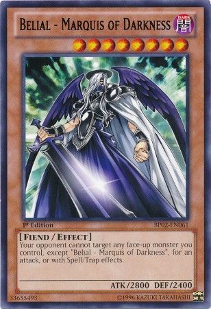 Belial Marquis of Darkness BP02 EN061 Rare 1st Edition Belial Marquis of Darkness BP02 EN061 Rare 1st Edition