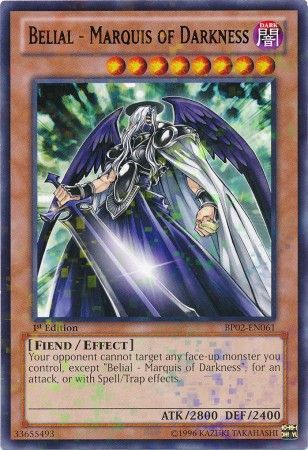 Belial Marquis of Darkness BP02 EN061 Mosaic Rare 1st Edition Belial Marquis of Darkness BP02 EN061 Mosaic Rare 1st Edition