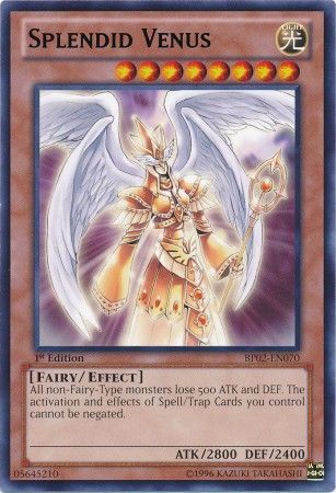 Splendid Venus BP02 EN070 Rare 1st Edition Battle Pack 2 War of the Giants 1st Edition Singles Splendid Venus BP02 EN070 Rare 1st Edition Battle Pack 2 War of the Giants 1st Edition Singles