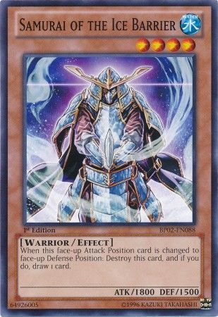 Samurai of the Ice Barrier BP02 EN088 Common 1st Edition Samurai of the Ice Barrier BP02 EN088 Common 1st Edition
