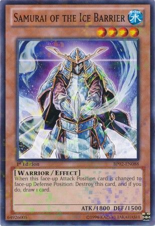 Samurai of the Ice Barrier BP02 EN088 Mosaic Rare 1st Edition Samurai of the Ice Barrier BP02 EN088 Mosaic Rare 1st Edition