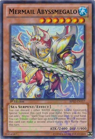 Mermail Abyssmegalo BP02 EN117 Mosaic Rare 1st Edition Mermail Abyssmegalo BP02 EN117 Mosaic Rare 1st Edition