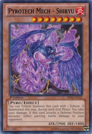 Pyrotech Mech Shiryu BP02 EN122 Rare 1st Edition Pyrotech Mech Shiryu BP02 EN122 Rare 1st Edition