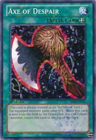 Axe of Despair BP02 EN131 Mosaic Rare 1st Edition Axe of Despair BP02 EN131 Mosaic Rare 1st Edition