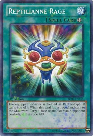 Reptilianne Rage BP02 EN156 Mosaic Rare 1st Edition Reptilianne Rage BP02 EN156 Mosaic Rare 1st Edition