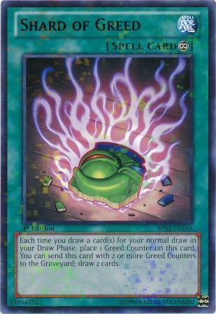 Shard of Greed BP02 EN165 Mosaic Rare 1st Edition Shard of Greed BP02 EN165 Mosaic Rare 1st Edition