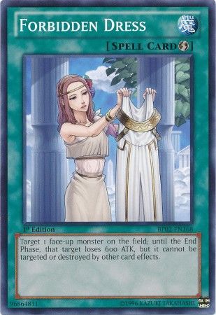 Forbidden Dress BP02 EN168 Common 1st Edition Battle Pack 2 War of the Giants 1st Edition Singles Forbidden Dress BP02 EN168 Common 1st Edition Battle Pack 2 War of the Giants 1st Edition Singles