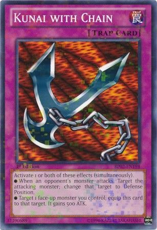 Kunai with Chain BP02 EN198 Mosaic Rare 1st Edition Kunai with Chain BP02 EN198 Mosaic Rare 1st Edition