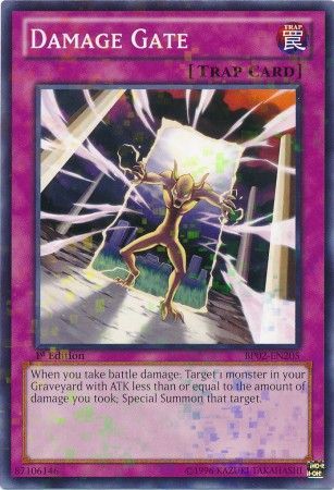 Damage Gate BP02 EN205 Mosaic Rare 1st Edition Damage Gate BP02 EN205 Mosaic Rare 1st Edition