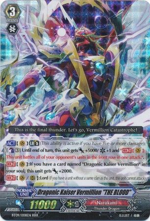 Dragonic Kaiser Vermillion THE BLOOD BT09 008EN Triple Rare RRR Vol 9 Clash of the Knights Dragons Singles Dragonic Kaiser Vermillion THE BLOOD BT09 008EN Triple Rare RRR Vol 9 Clash of the Knights Dragons Singles
