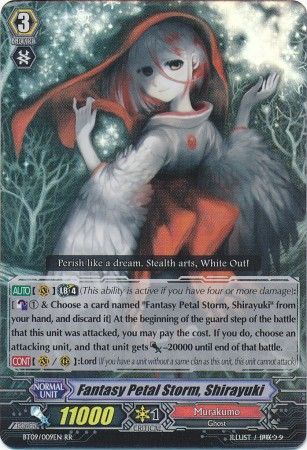 Fantasy Petal Storm Shirayuki BT09 009EN Double Rare RR Vol 9 Clash of the Knights Dragons Singles Fantasy Petal Storm Shirayuki BT09 009EN Double Rare RR Vol 9 Clash of the Knights Dragons Singles