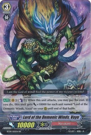 Lord of the Demonic Winds Vayu BT09 015EN Double Rare RR Vol 9 Clash of the Knights Dragons Singles Lord of the Demonic Winds Vayu BT09 015EN Double Rare RR Vol 9 Clash of the Knights Dragons Singles