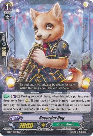 Recorder Dog BT09 088EN Common C Vol 9 Clash of the Knights Dragons Singles Recorder Dog BT09 088EN Common C Vol 9 Clash of the Knights Dragons Singles