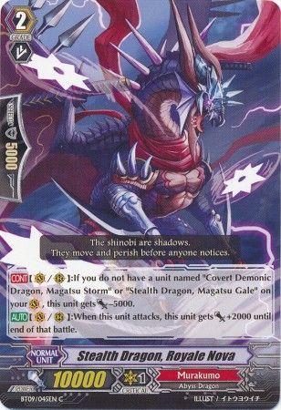 Stealth Dragon Royale Nova BT09 045EN Common C Vol 9 Clash of the Knights Dragons Singles Stealth Dragon Royale Nova BT09 045EN Common C Vol 9 Clash of the Knights Dragons Singles