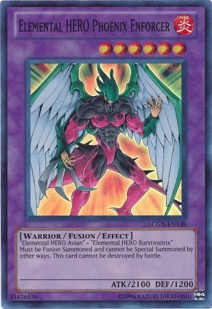 Elemental Hero Phoenix Enforcer LCGX EN138 Super Rare Unlimited Elemental Hero Phoenix Enforcer LCGX EN138 Super Rare Unlimited