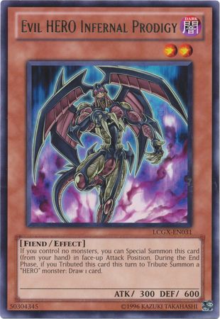 Evil Hero Infernal Prodigy LCGX EN031 Rare Unlimited Evil Hero Infernal Prodigy LCGX EN031 Rare Unlimited