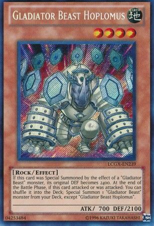 Gladiator Beast Hoplomus LCGX EN239 Secret Rare Unlimited Gladiator Beast Hoplomus LCGX EN239 Secret Rare Unlimited