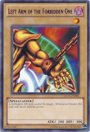 Left Arm of the Forbidden One DL11 EN005 Rare Yu Gi Oh Promo Cards Left Arm of the Forbidden One DL11 EN005 Rare Yu Gi Oh Promo Cards