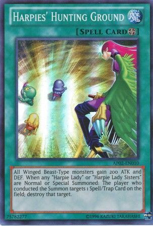 SUPER RARE YU-GI-OH MINT 1ST EDITION Harpie's Hunting Ground LCJW-EN102 
