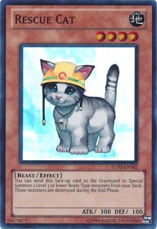 Rescue Cat - TU03-EN002 - Super Rare - Turbo Pack 3 TU03 - Yugioh